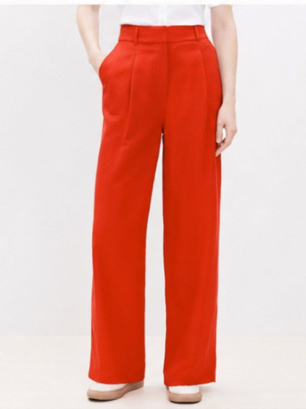 LOFT Peyton Trouser Pants in Linen Blend - SIZE 10 - NWT